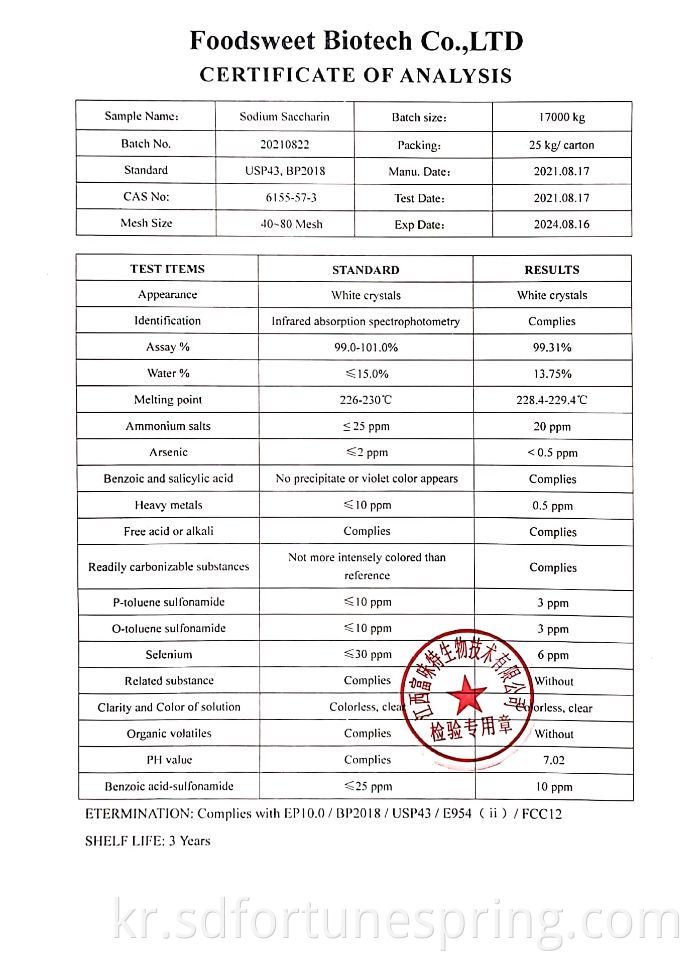 Saccharin Sodium 9